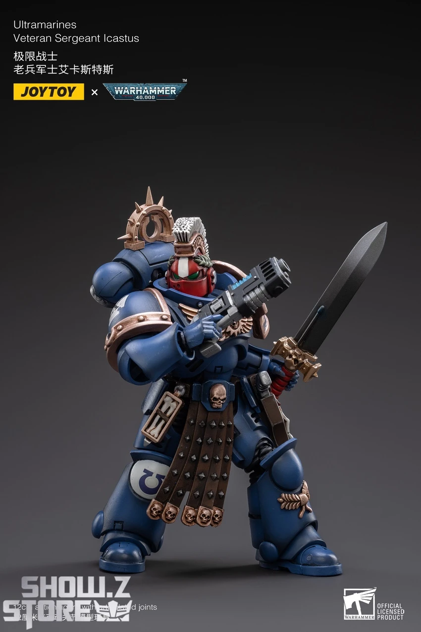 JoyToy Source 1/18 Warhammer 40K Space Ultramarines Veteran Sergeant Icastus 9 JoyToy Source 1/18 Warhammer 40K Space Ultramarines Veteran Sergeant Icastus - Image 7