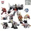 Black Mamba H6002-4B Raptor Slash & H6002-7B Robot Force Volcanicus Oversized Combiner Set Of 6 -Action Figures Store a08637748d