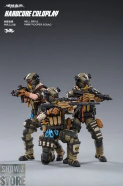 JoyToy Source 1/18 Hardcore Coldplay Hell Skull Paratrooper Squad Set Of 3 -Action Figures Store f9556e0801