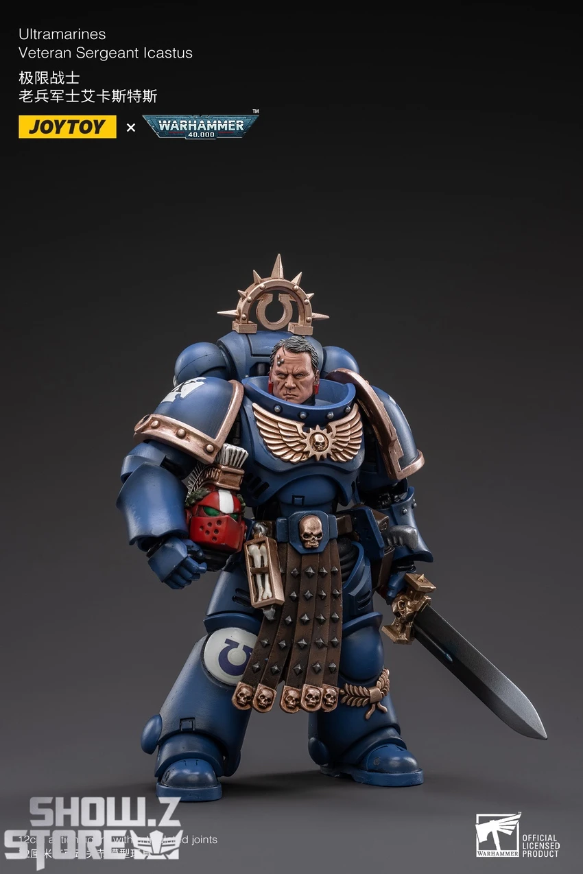 JoyToy Source 1/18 Warhammer 40K Space Ultramarines Veteran Sergeant Icastus 5 JoyToy Source 1/18 Warhammer 40K Space Ultramarines Veteran Sergeant Icastus - Image 3